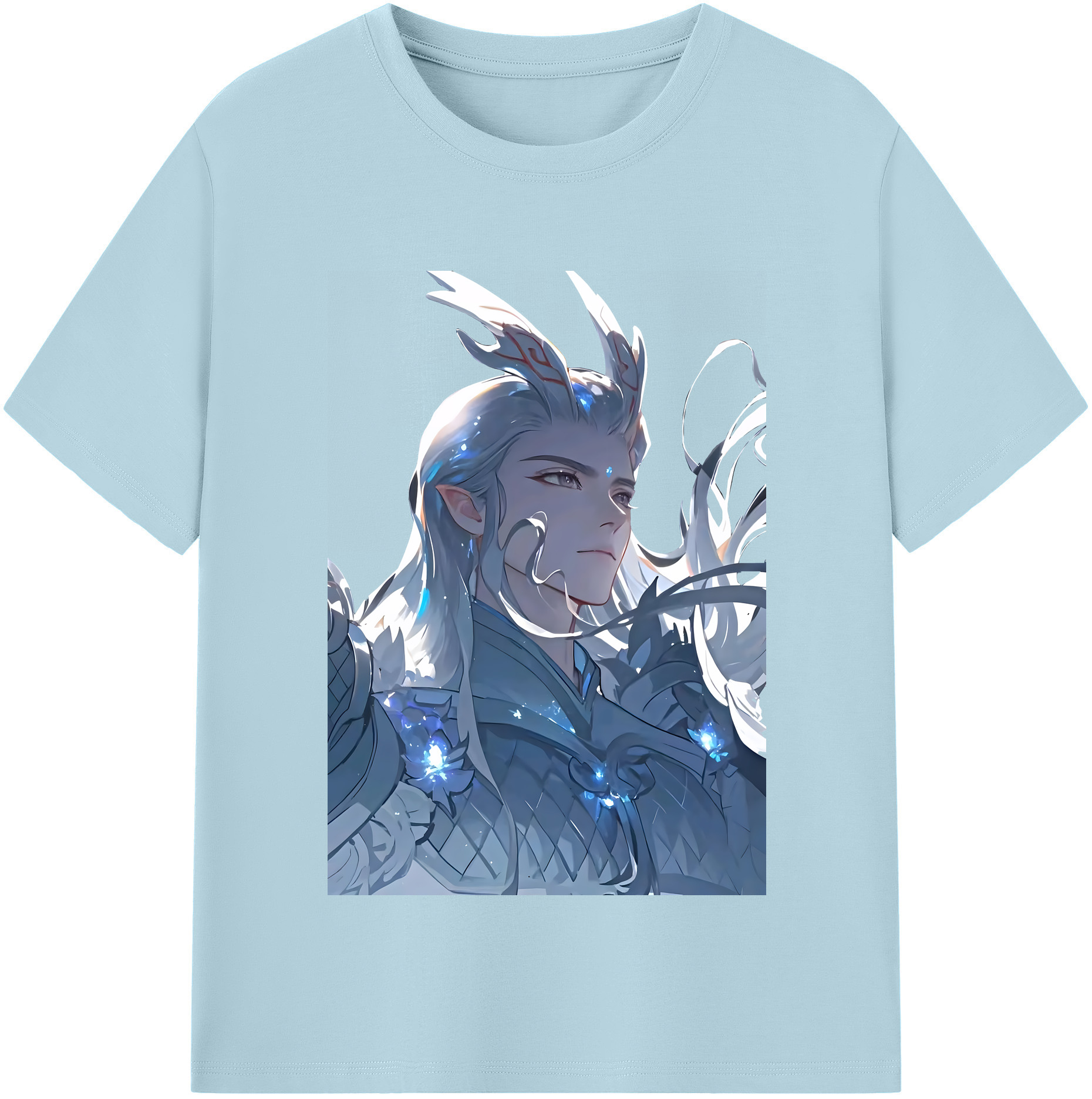 （画像用） Ne Zha 2 ナタ 魔童の大暴れ 綿100％半袖Tシャツ（フロントプリント）